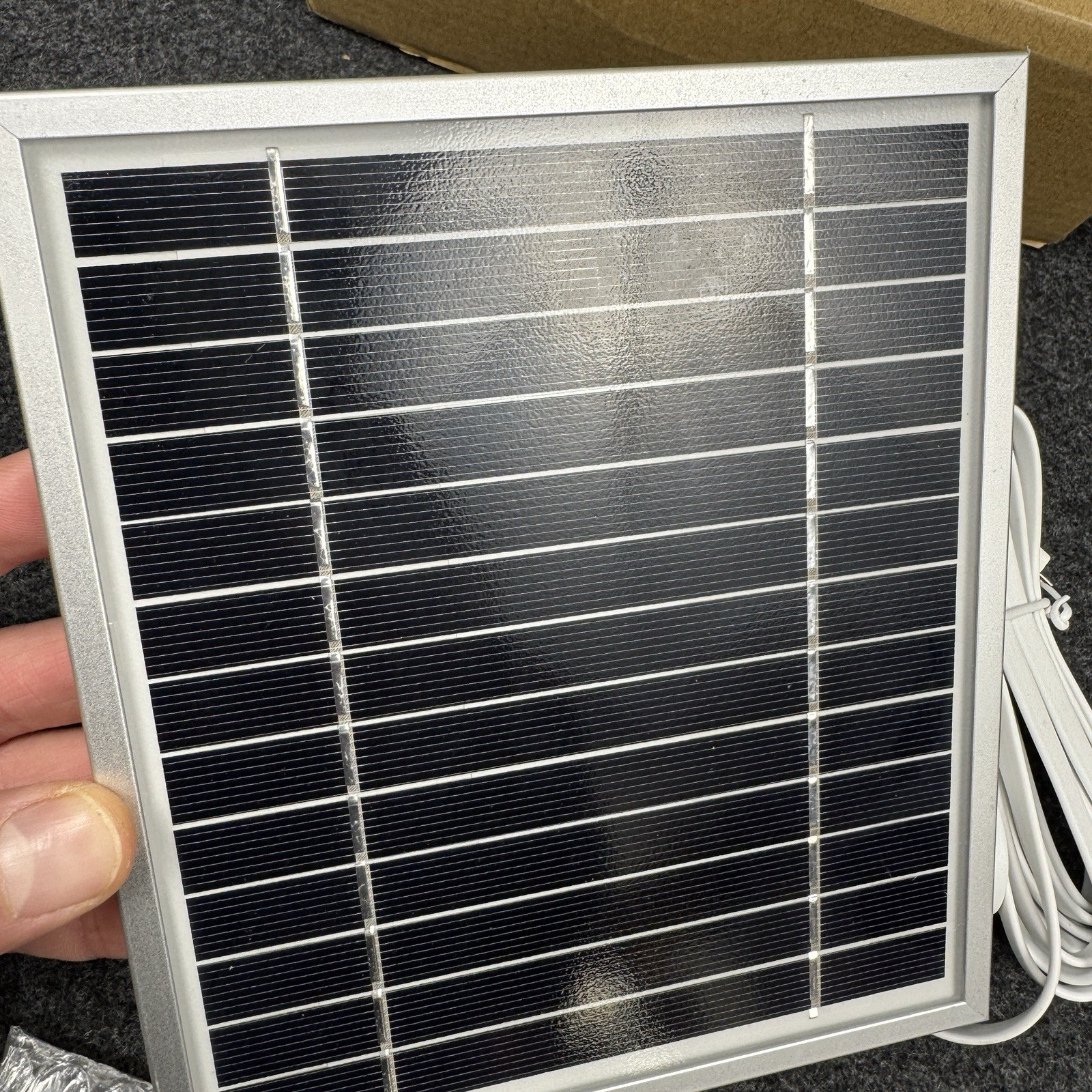 iTODOS IT0070 Solar Panel Charger for Arlo Essential Security Silver White