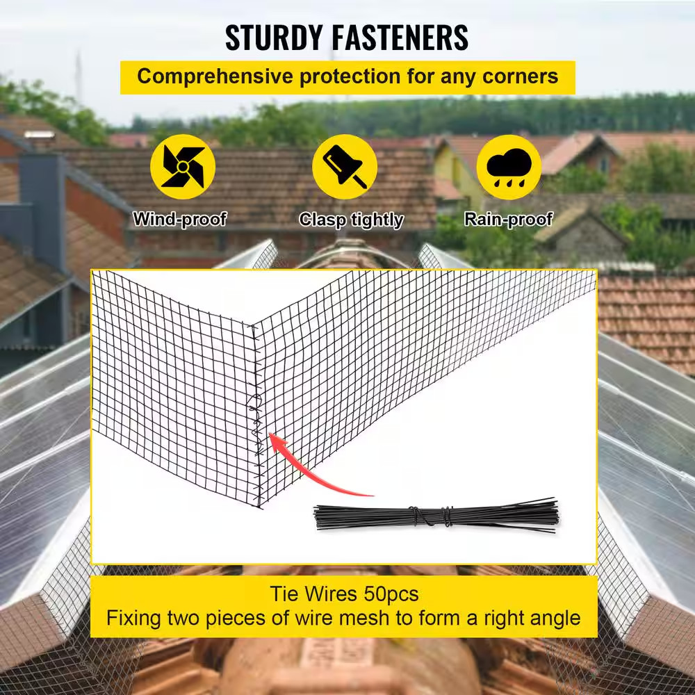Solar Panel Bird Wire 8 In. X 98 Ft. Solar Panel Critter Guard Removable Garden