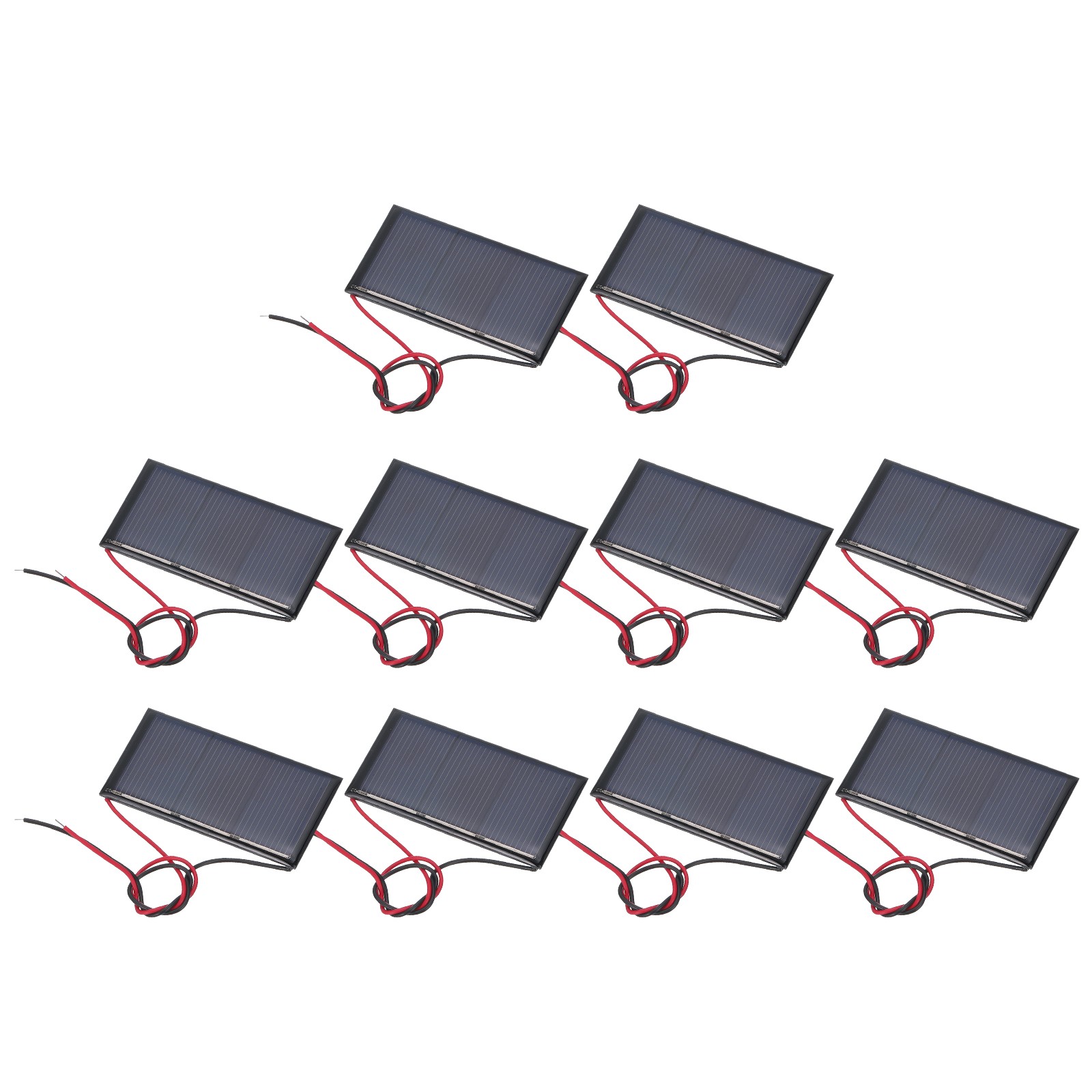 10 Pcs 1.5V 0.24W 160mA Mini Solar Panels with 2 Cable, 60mm x 30mm