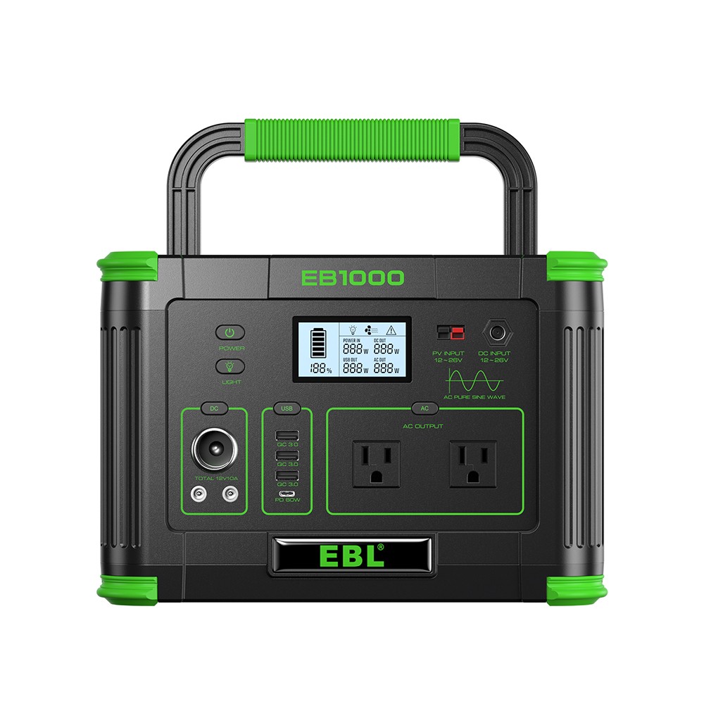 1000W 999Wh Li-ion Battery Portable Power Station for Outdoor Camping Supply