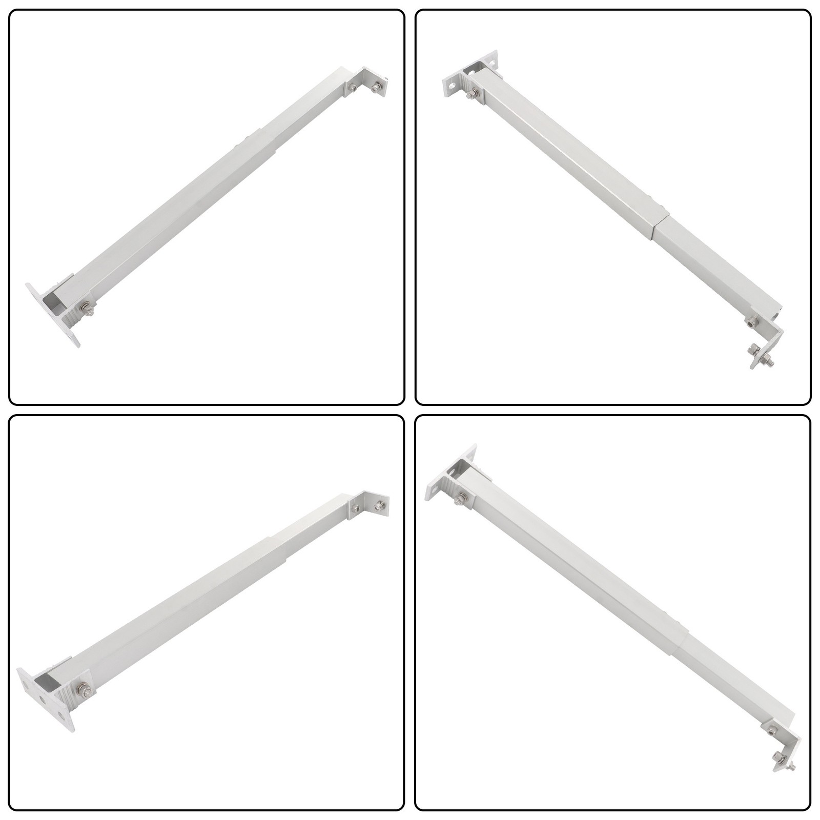 LABLT Adjustable Angle 4×Solar Panel RV Tilt Mount Brackets Set For Roof Install