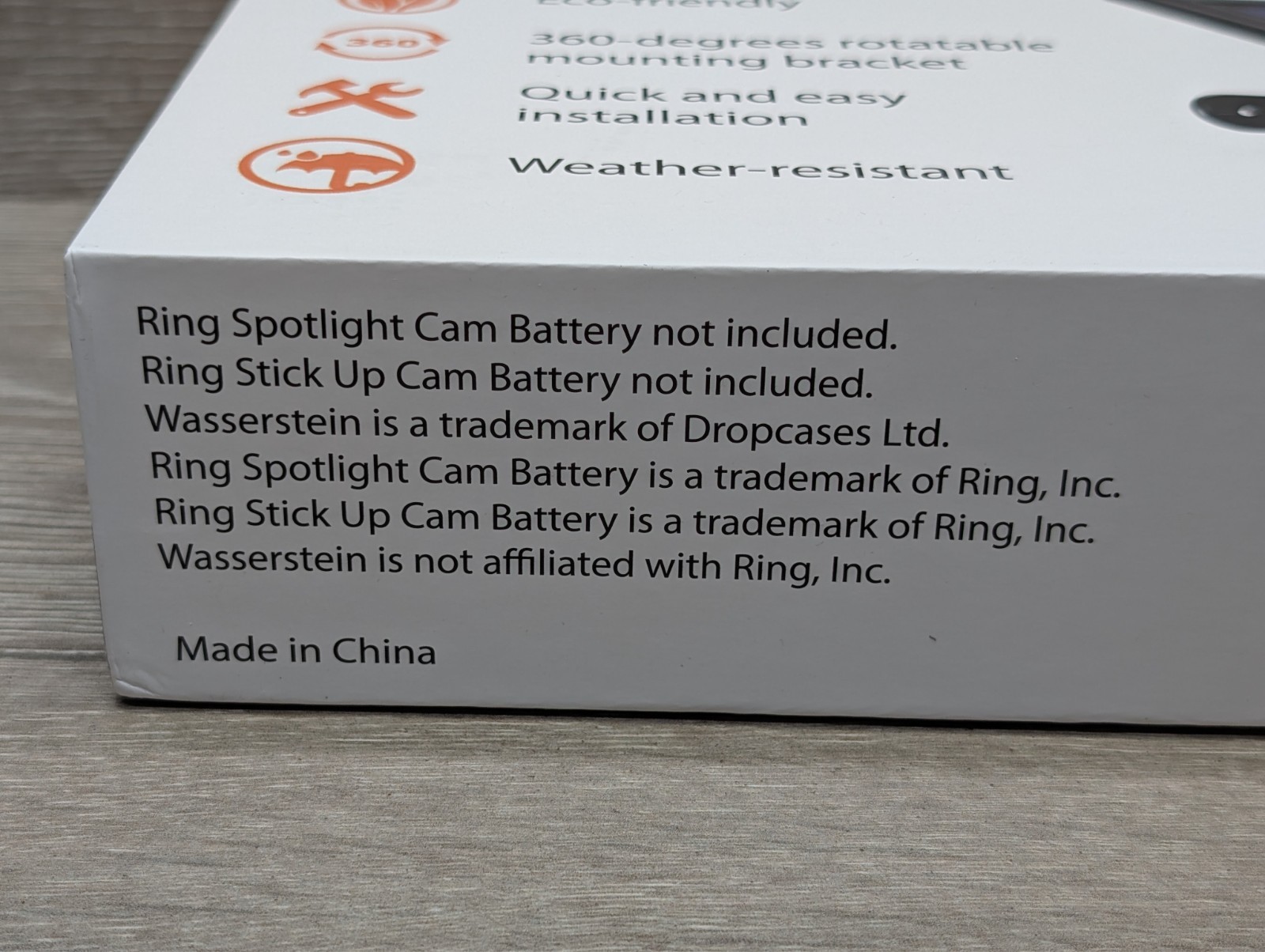 Wasserstein Solar Panel 2-Pack Ring Spotlight/Stick Up Cam Battery White