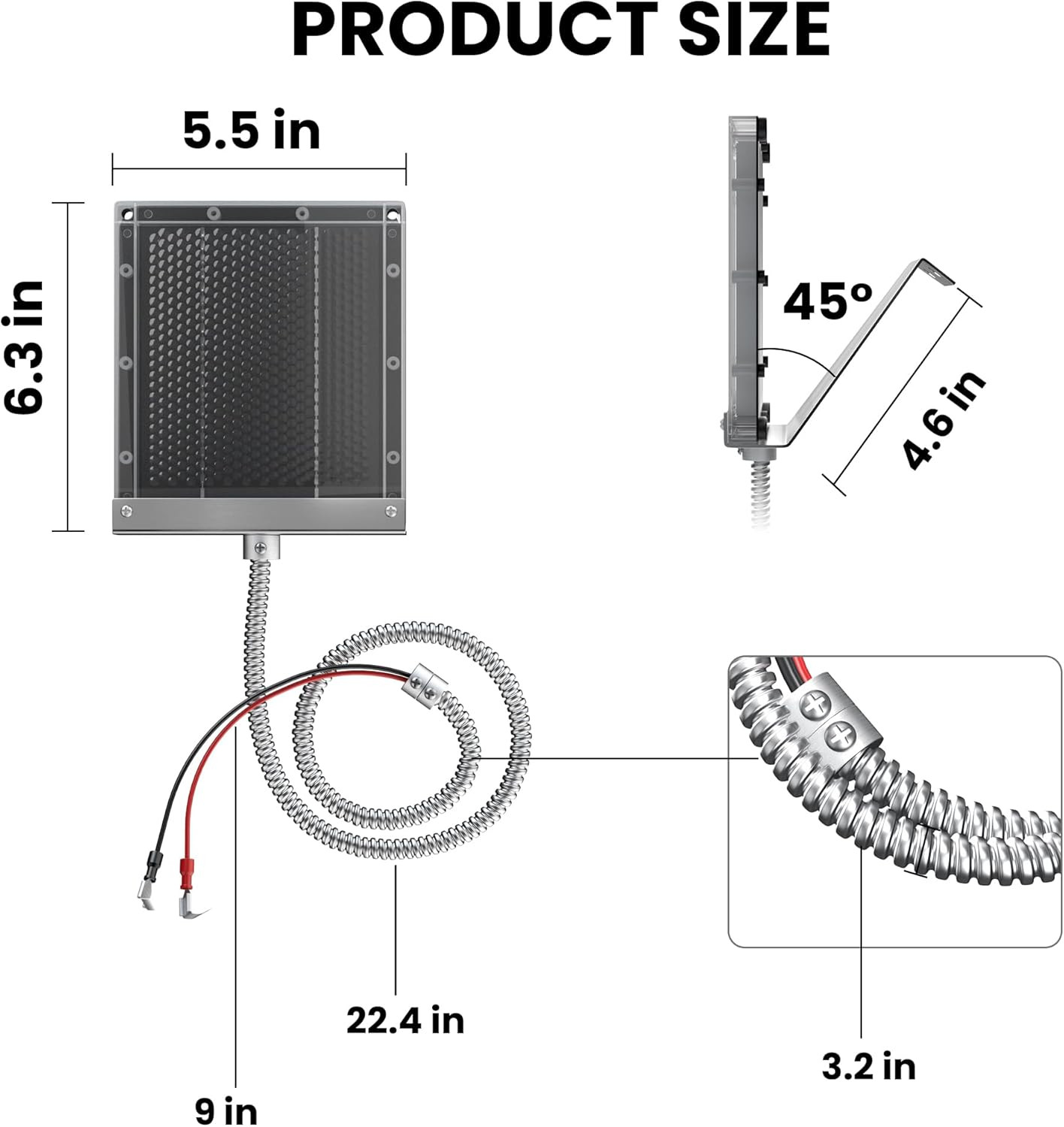 12V Solar Panel for Deer Feeder: 1.7W Waterproof Solar Battery Charger with Moun