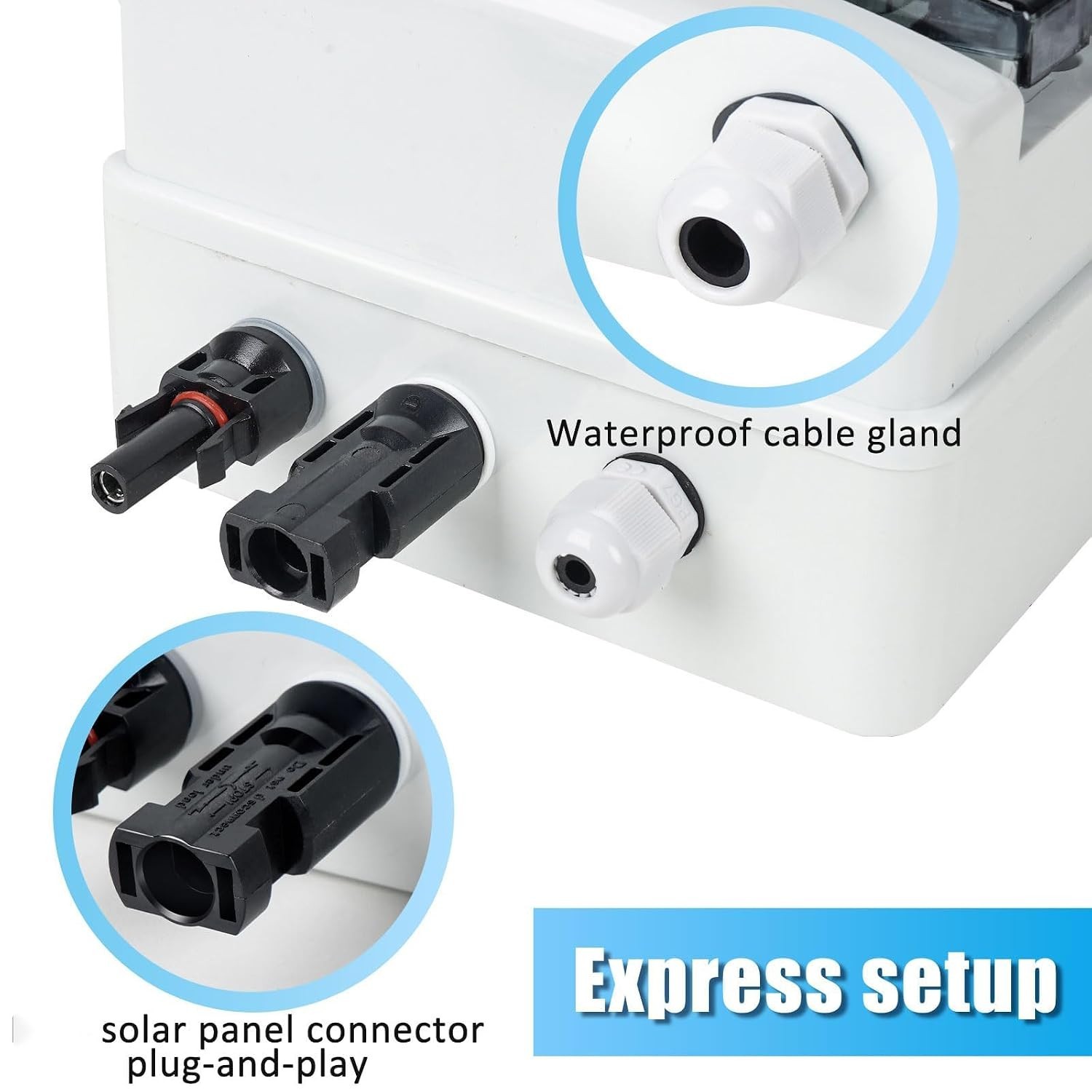 Solar Panel Combiner Box 1 In 1 Out 40A Waterproof Disconnector Surge Protector