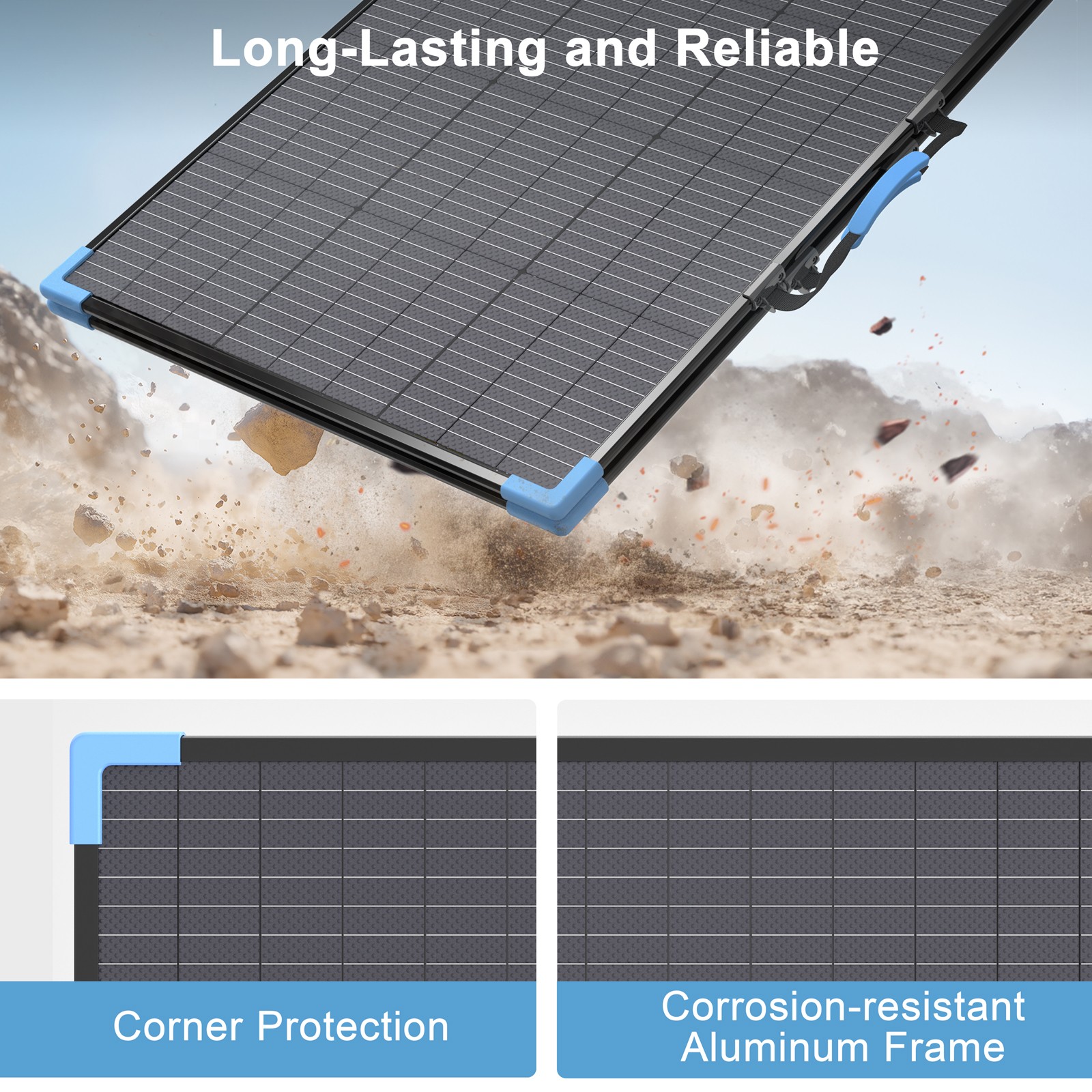 220W Bifacial Solar Panel for Anker SOLIX C2000 Gen 2 Portable Power Station RV