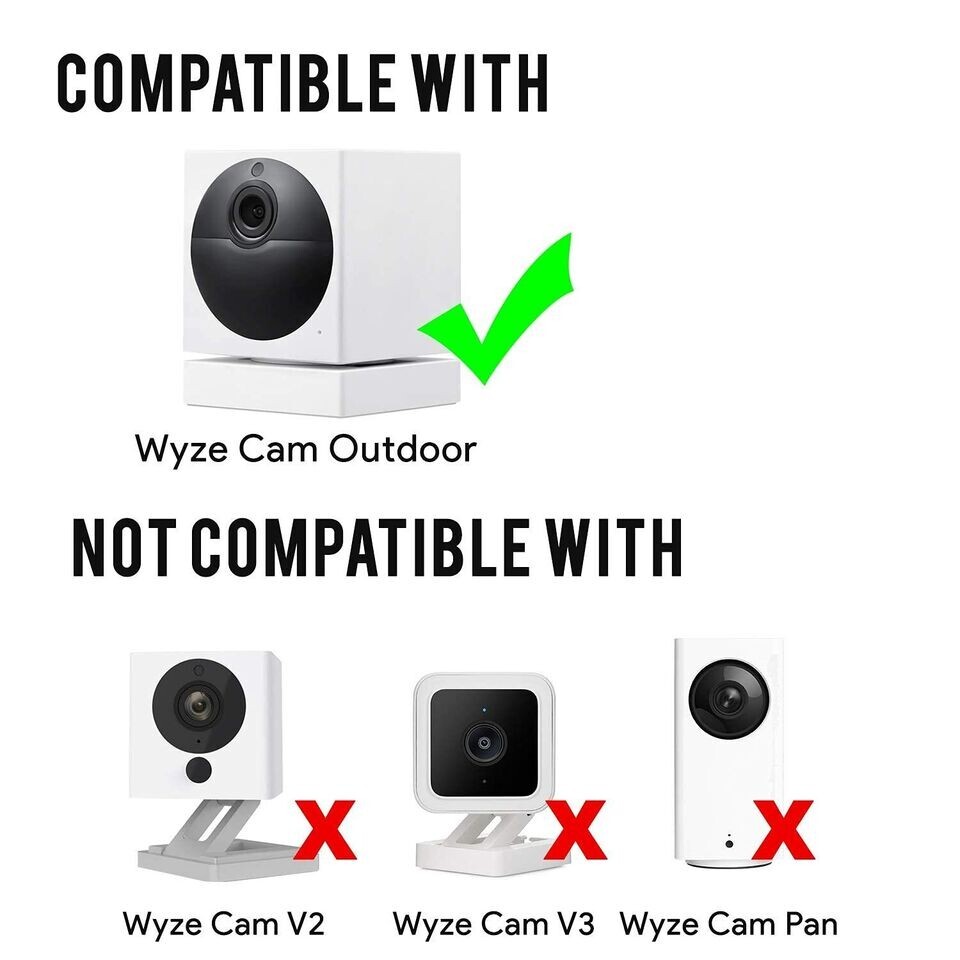 Solar Power Panel for Wyze Cam Outdoor Security Outdoor Camera (3 Pack)