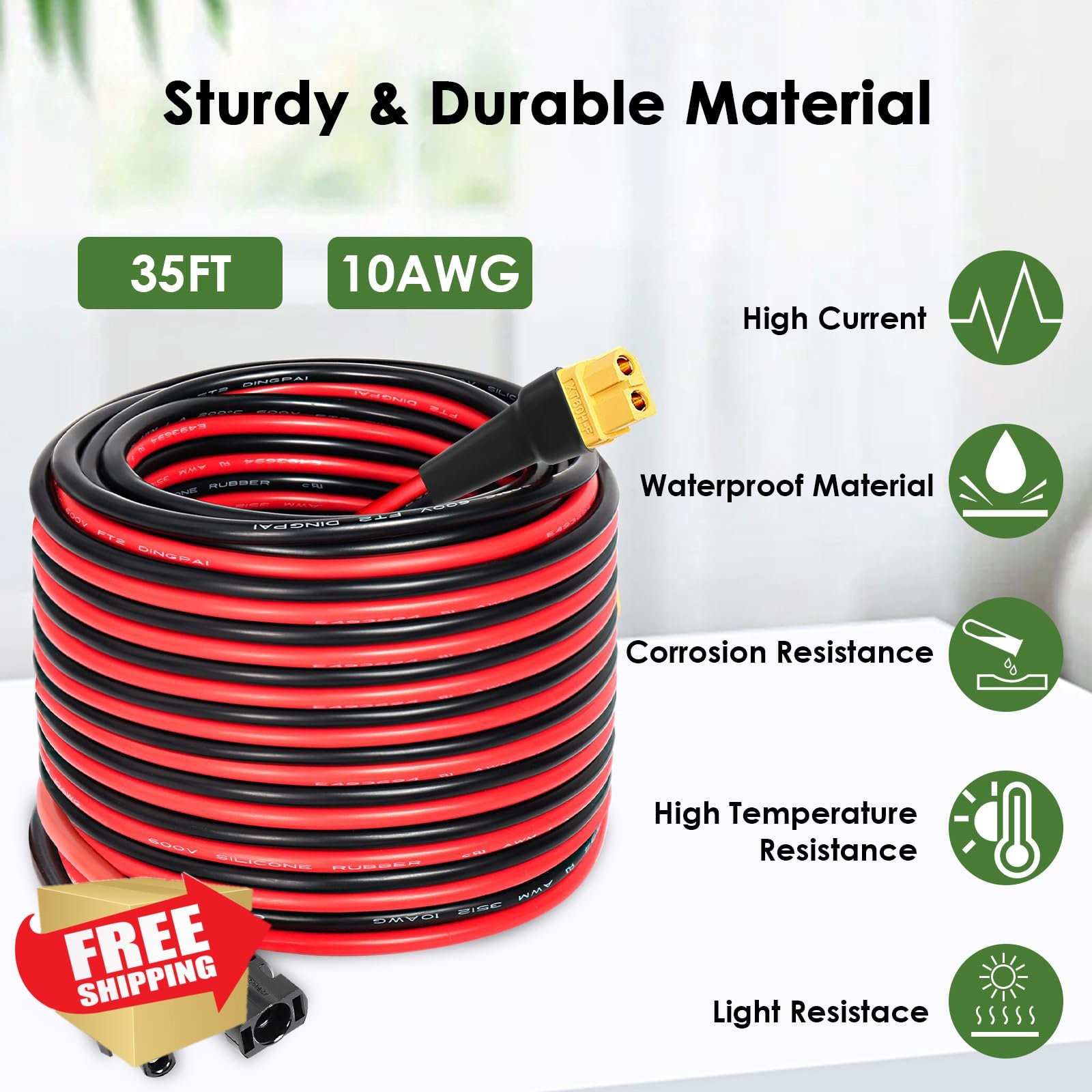MOOKEERF Solar to XT60 Cable 35FT