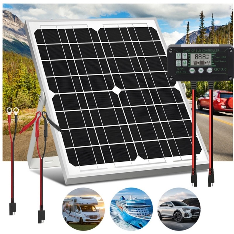 40W Monocrystalline Solar plate Kits None Battery Direct Drive Solar plate