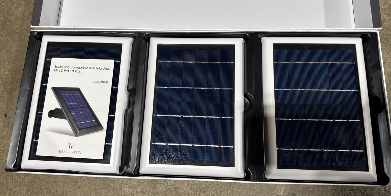 Wasserstein ARLO Solar Panel for Spotlight Cam & Stick Up Cam Battery (3 Pack)