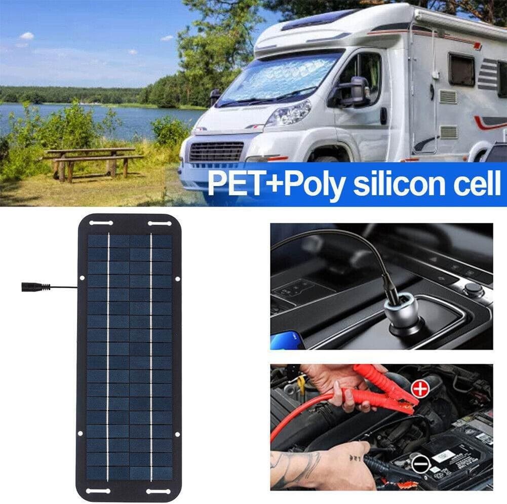 30W Solar Panel 12V Trickle Charger Battery Charger Kit Maintainer Boat Car RV