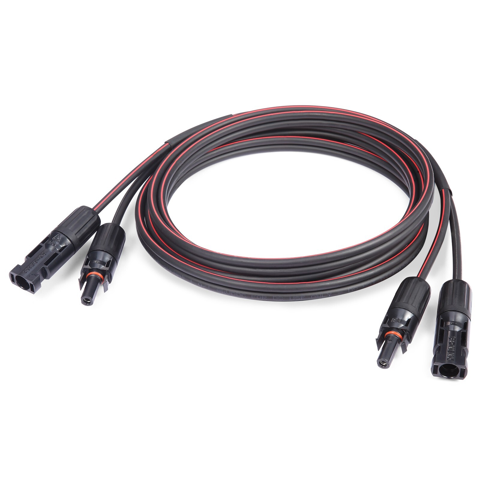 Solar Cable 5-50ft 2×12/10AWG, MC4 Connectors on One/Both Ends,for Solar Panels.