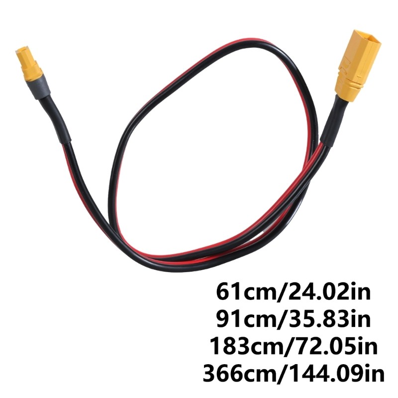 61-366cm Long Female XT60 to Male XT90 Extension Cord Conversion Adapter Cable
