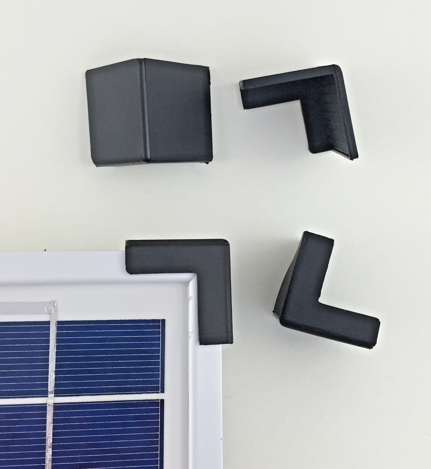 SOLAR PANEL CORNER PROTECTORS – 4 PACK – SOFT RUBBER, NOT HARD PLASTIC !!!