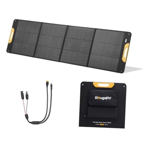 BougeRV Portable Solar Panel, Fiberglass Solar Charger, Up to 25% 200W