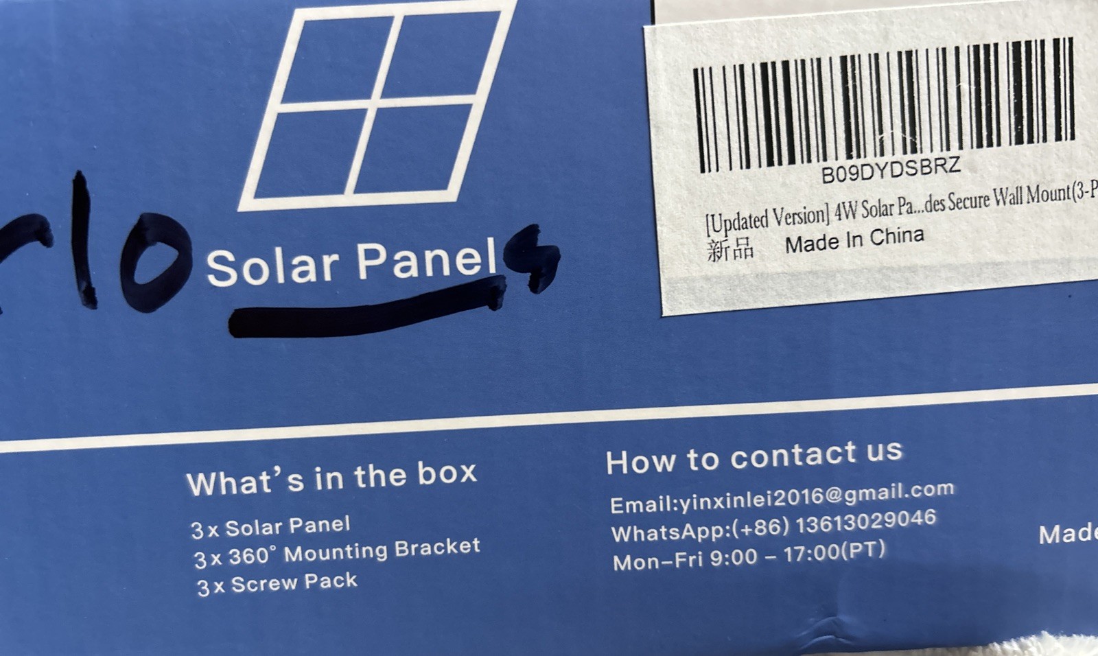 Shyueda 4w Solar Panel Charging Compatible w/ Arlo Pro3 Pro4 Ultra Waterproof