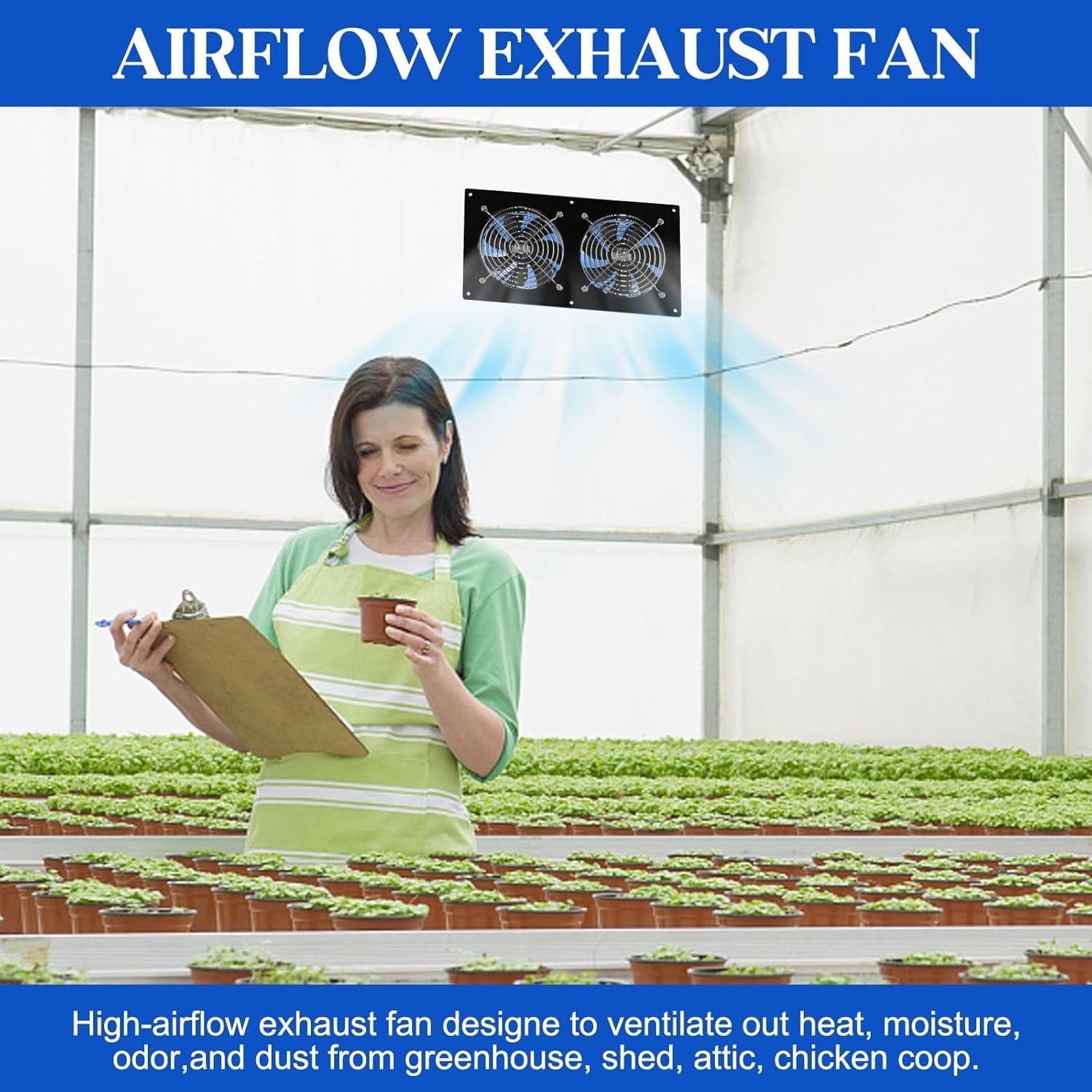 Efficient Solar Ventilation Fans with Waterproof Design – 15W Power Pack of 2