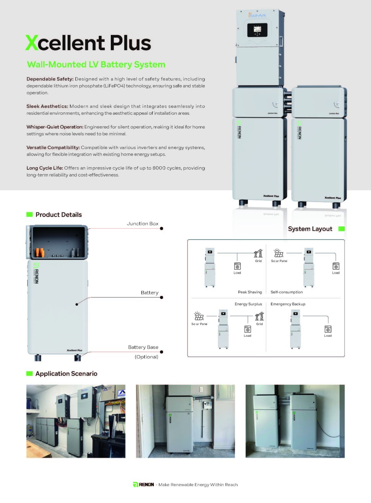 2 NEW⚡ Renon Xcellent Plus 16kWh (Total 32kWh) with Sol-Ark 18K Hybrid Inverter