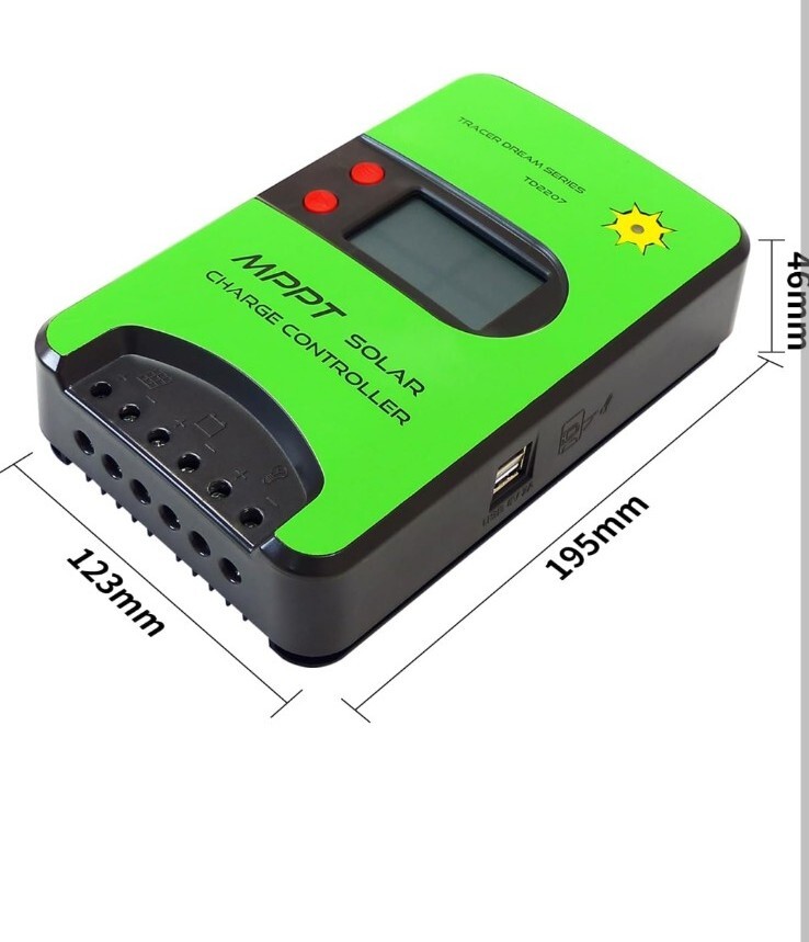 20A MPPT Solar Charge Controller 12V/24V Automatic Maximum PV 75V TD2207-BT