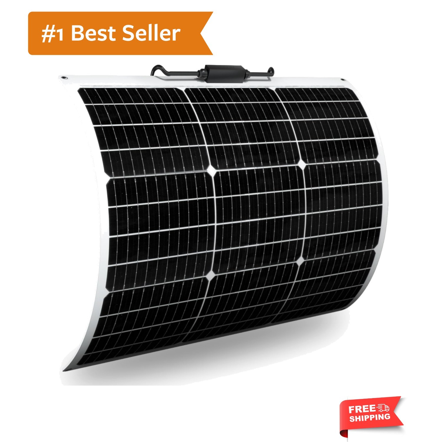 Flexible Solar Panel 50W 12V Monocrystalline Module Fiberglass Lightweight Ch…