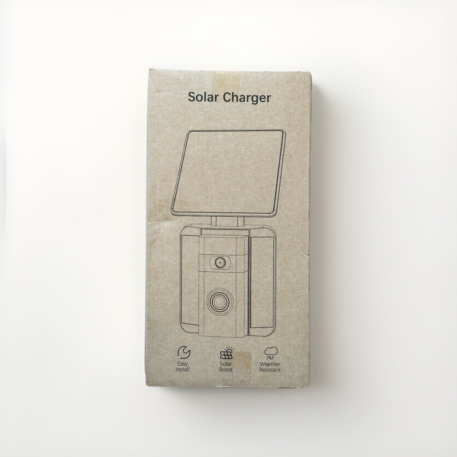 Weather Resistant Solar Charger Brown Easy Install Solar Boost