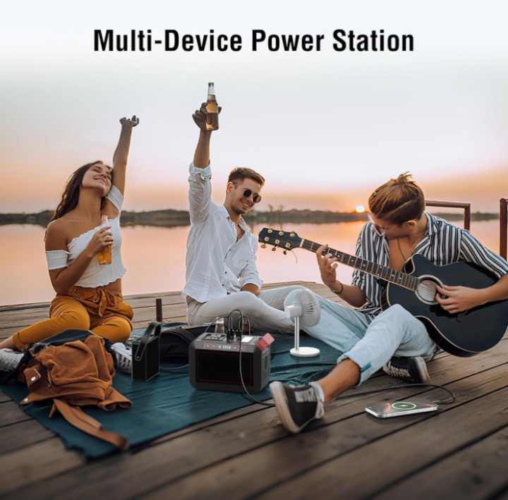 Estación portátil 300W 237Wh con AC onda pura para camping y emergencia, Nuevo