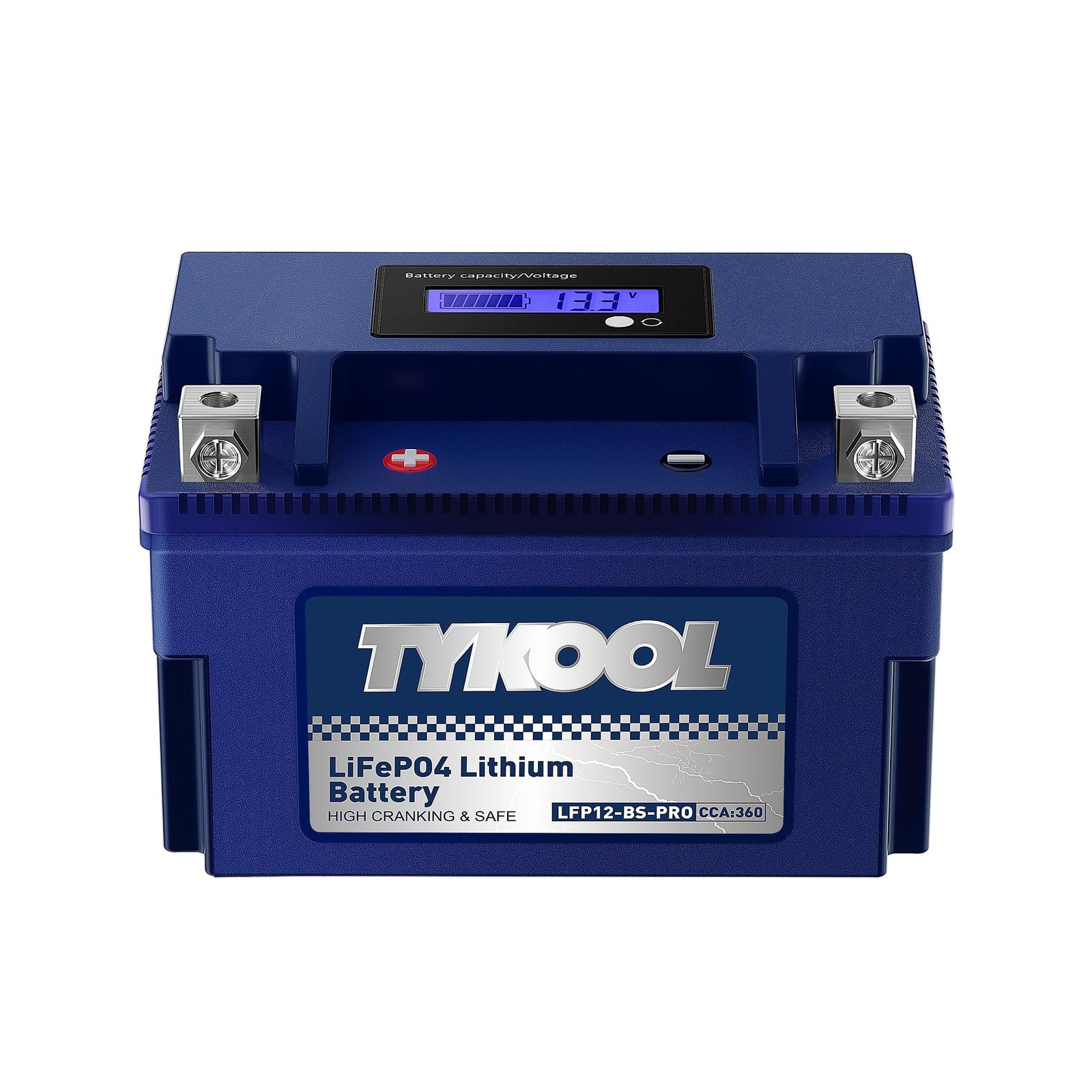 YTX12-BS High Performance LiFePO4 Lithium Motorcycle Battery,360CCA,12V 6Ah,D…