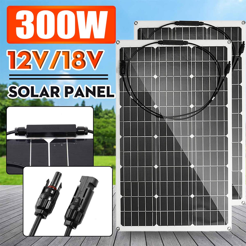 150 Watts Solar Panel Kit 12V Battery Charger with Controller Caravan Boat