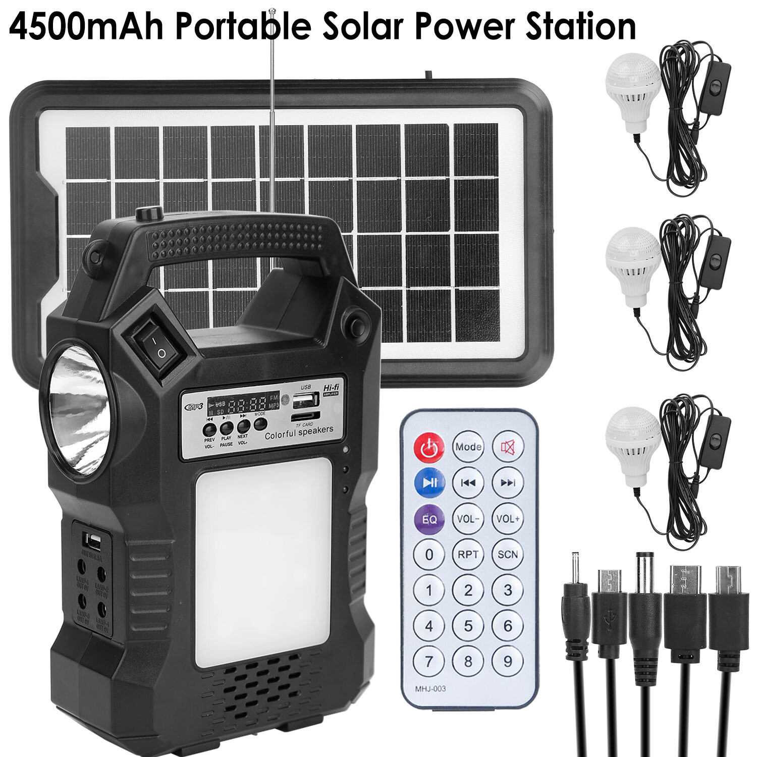 1/2 Packs Solar Panel Power Generator Kit Camping Power Station Battery Pack