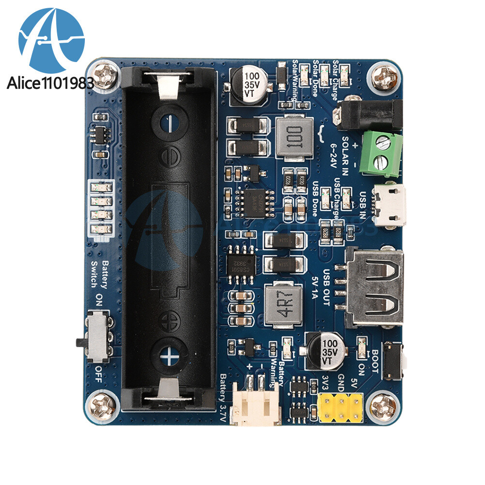 Power Manager Module for 6V~24V Solar Panel Support MPPT USB Battery Charging