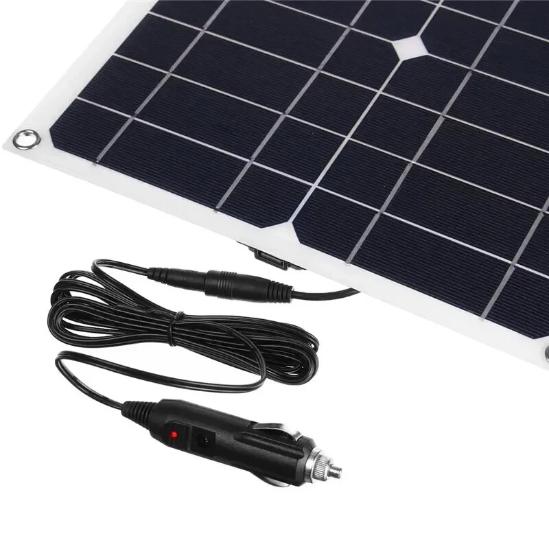 1000W 18V Monocrystalline Silicon Solar Panel Dual USB 12V/5V DC Single Crystal