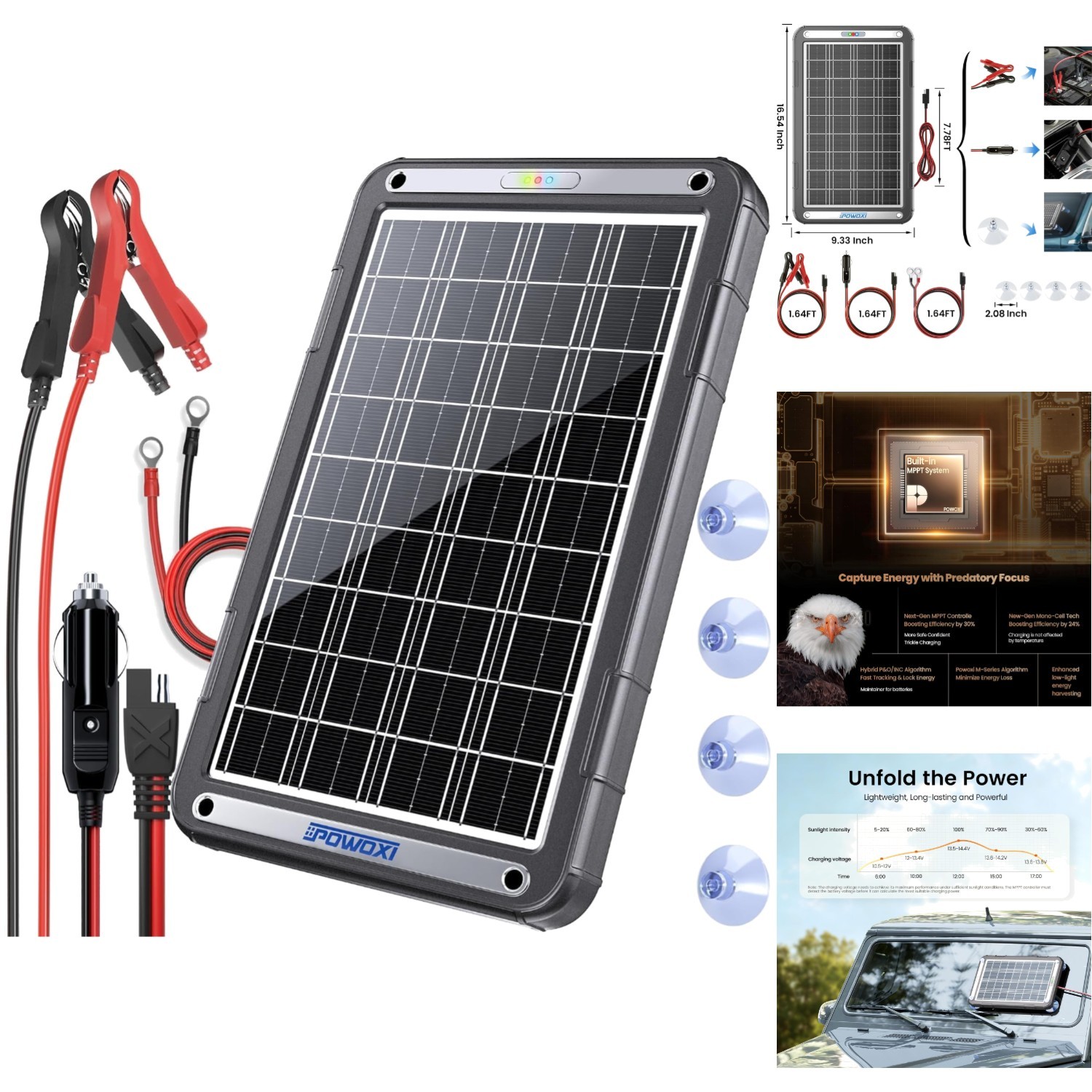 12V MPPT Solar Charger: Efficient Power Source for Any Vehicle, Waterproof