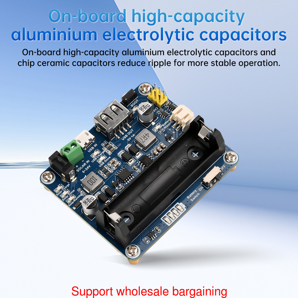 Power Manager Module for 6V~24V Solar Panel Support MPPT USB Battery Charging