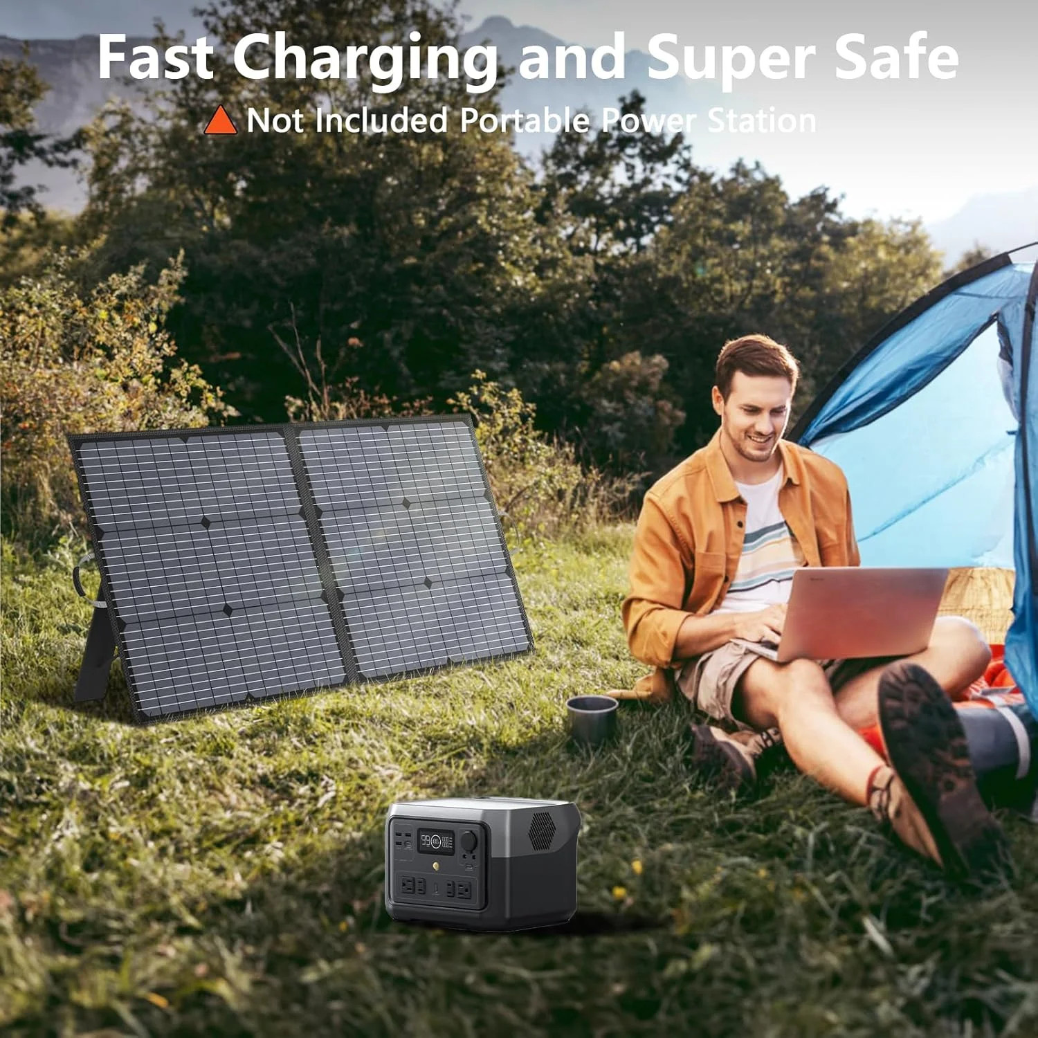 Solar Charger 110W Portable Solar Panel, IP67 Waterproof Foldable Solar Panel ki