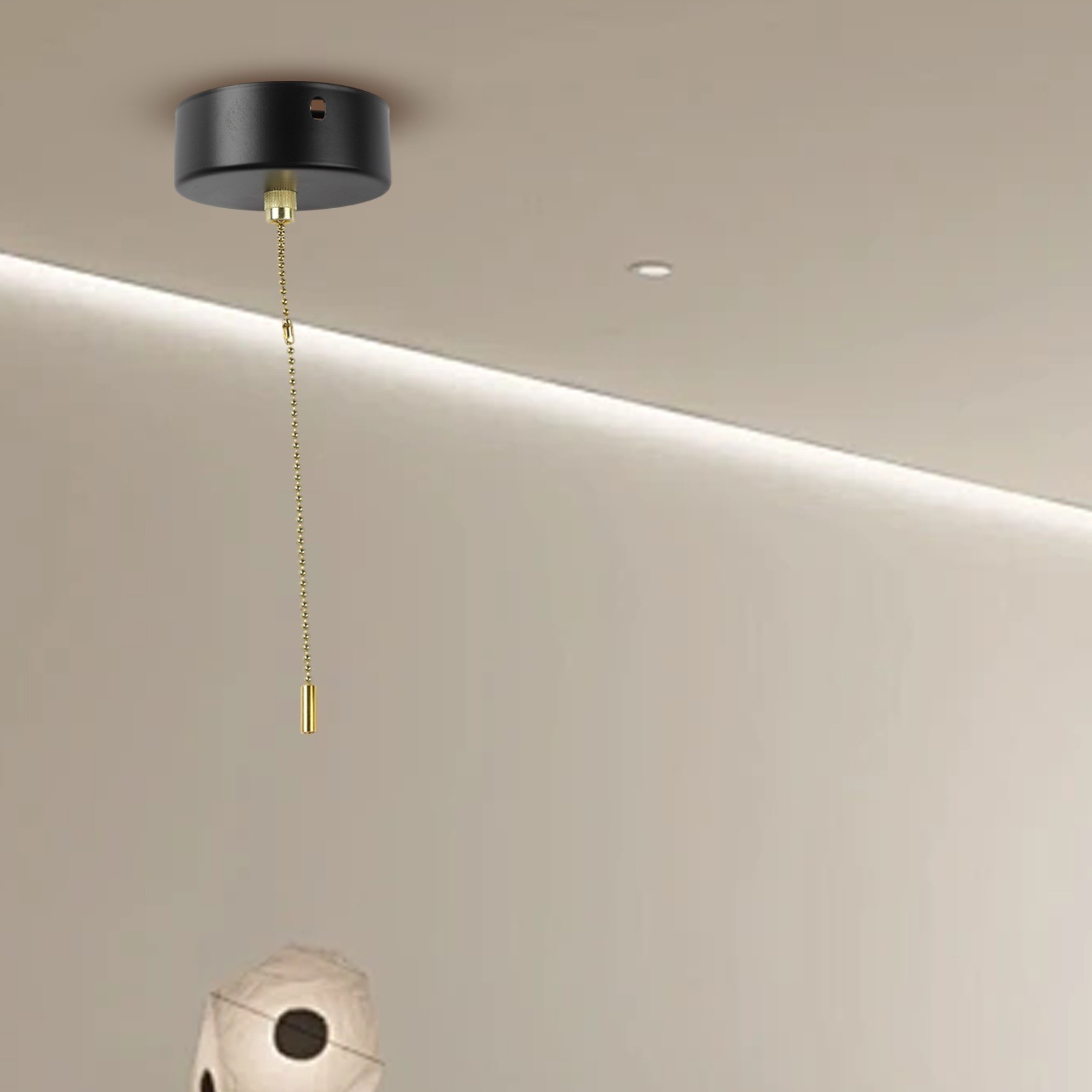 Ergonomic Pull Cord Light Switch with Smooth Operation and 100cm Chain