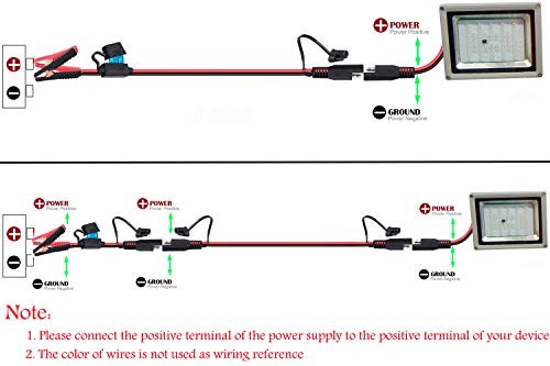 10AWG Battery Alligator Clips,SAE Quick Release 10AWG Alligator Clip to SAE