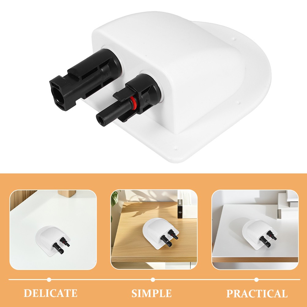 2 Pcs Dual Wire Entry Cable Entry Gland ABS Plastic For Solar Panels