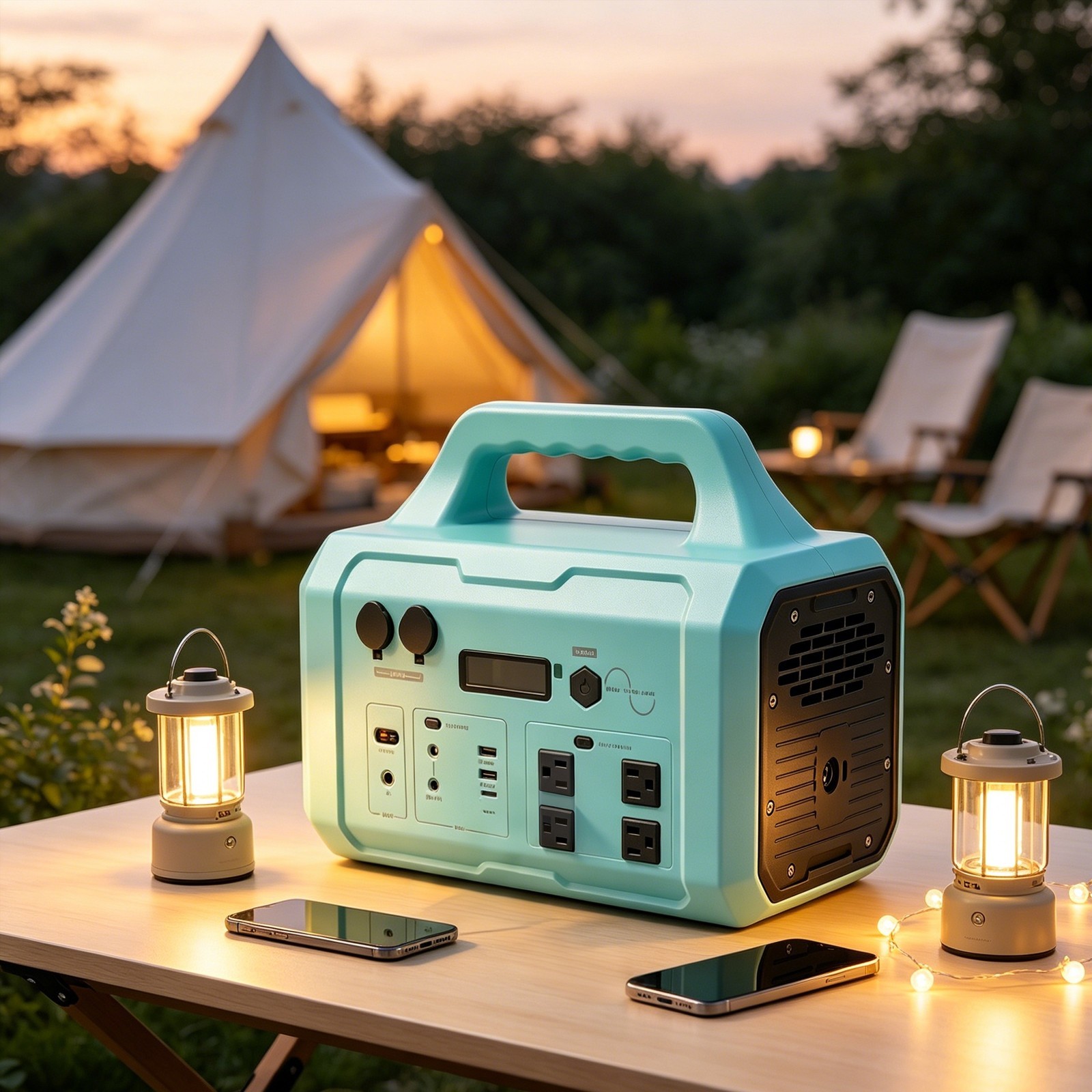 1000W 1024Wh Blue LiFePO4 Portable Pure Sine Wave Fast Charge Power Station