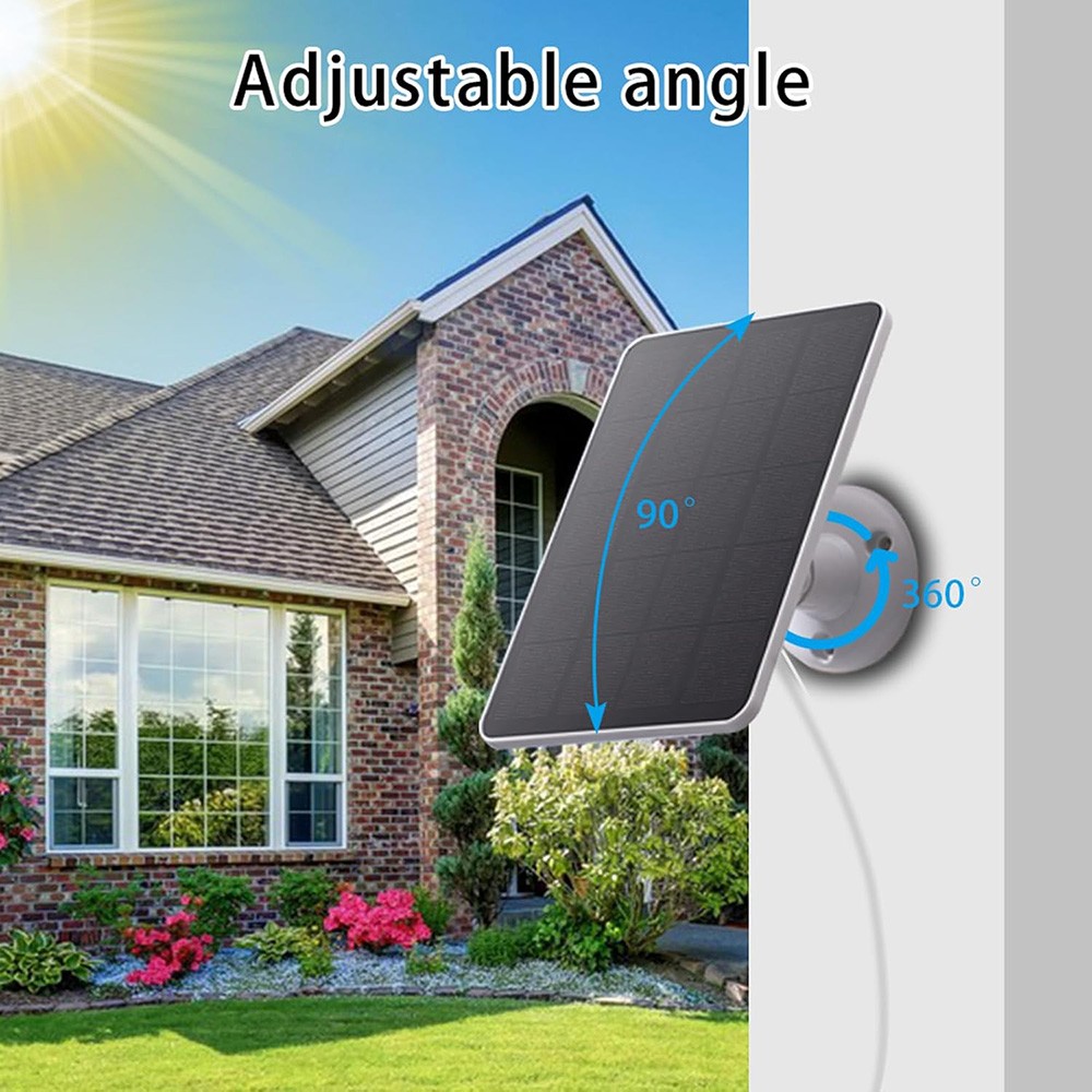 8W Solar Panel Charger for Ring Camera Spotlight & Stick Up Cam with 10ft Cable