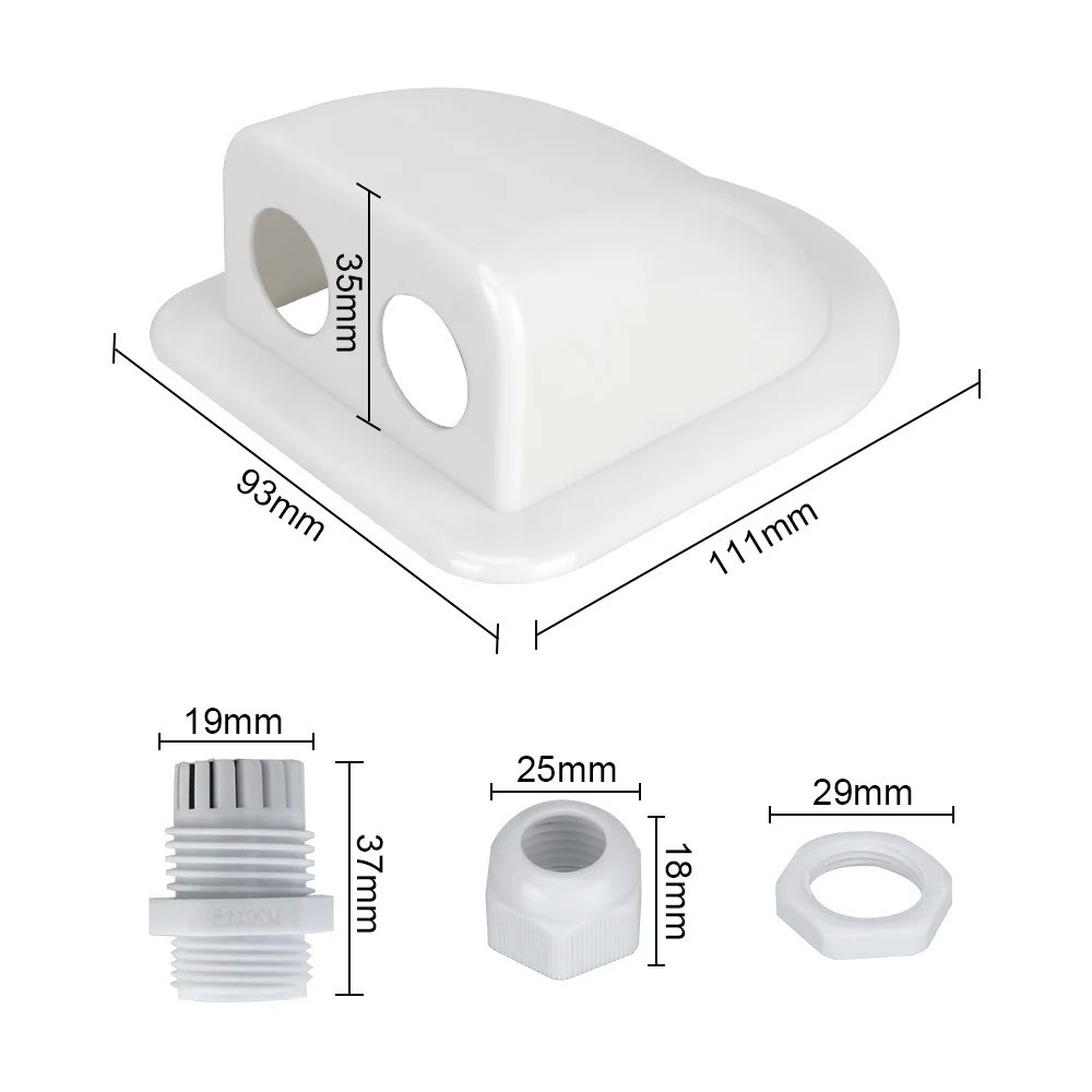 Solar Cable Entry Gland Junction Box Roof Wire Connector for RV Boat Caravan