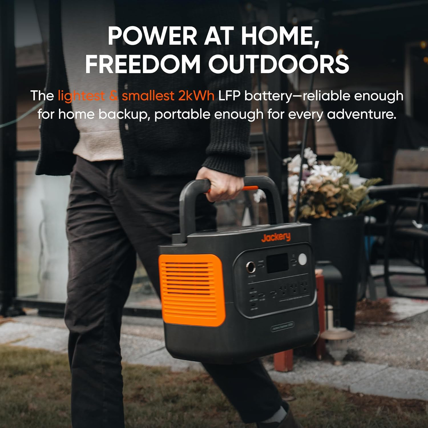 Explorer 2000 V2 Portable Power Station, 2042Wh Lifepo4 Home Backup Battery, 220