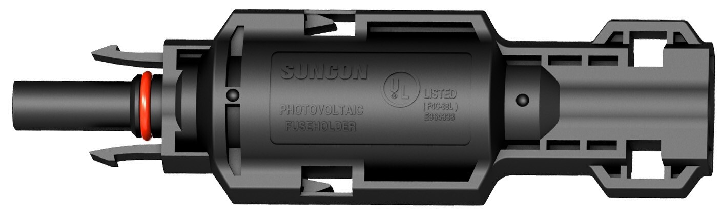 PV In-line Fuse holder with Fuse F4C-212-1038 (10*38) 1000v 15A, Male/Female