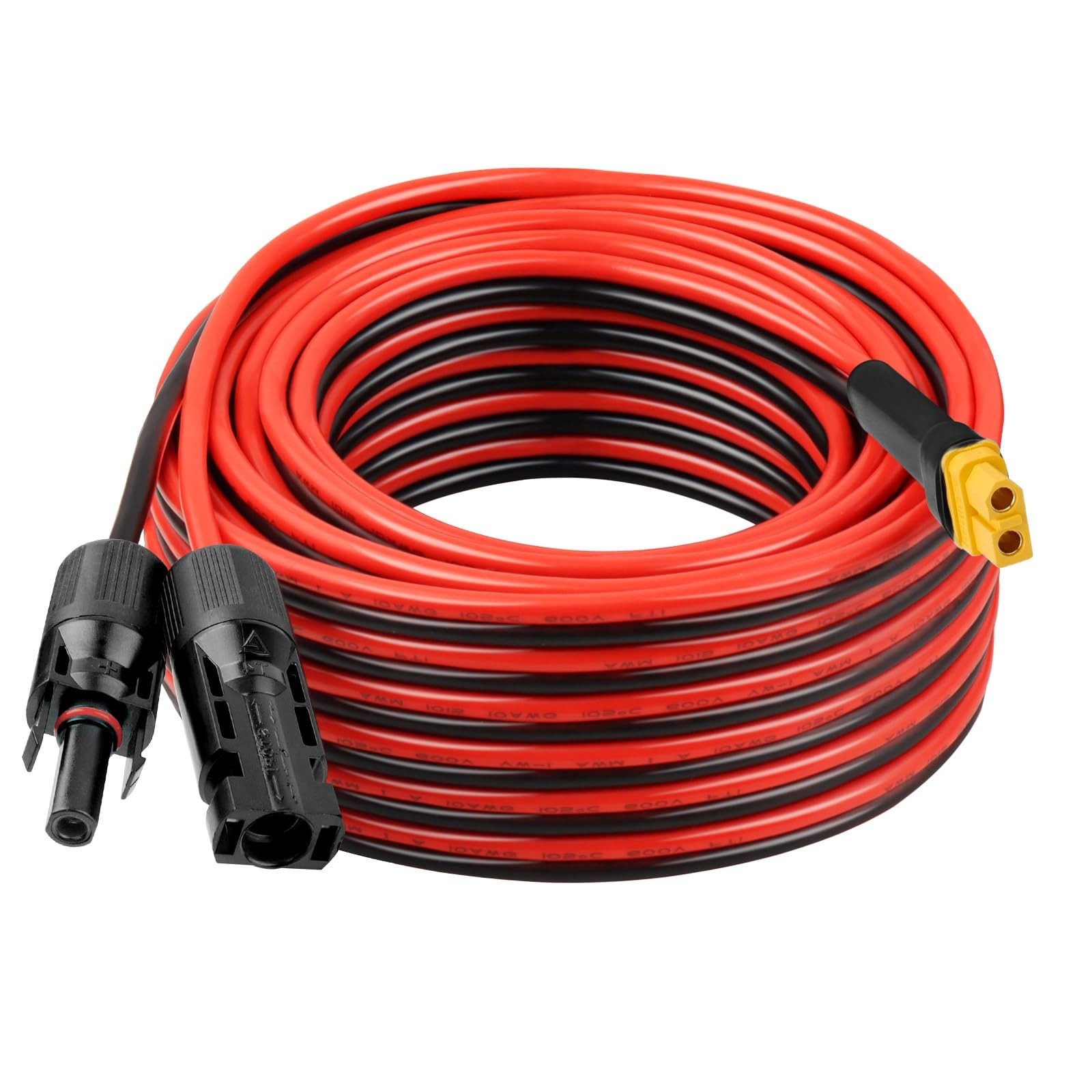 35FT 10AWG XT60 Solar Extension Cable – Male to Female Adapter for Power Station