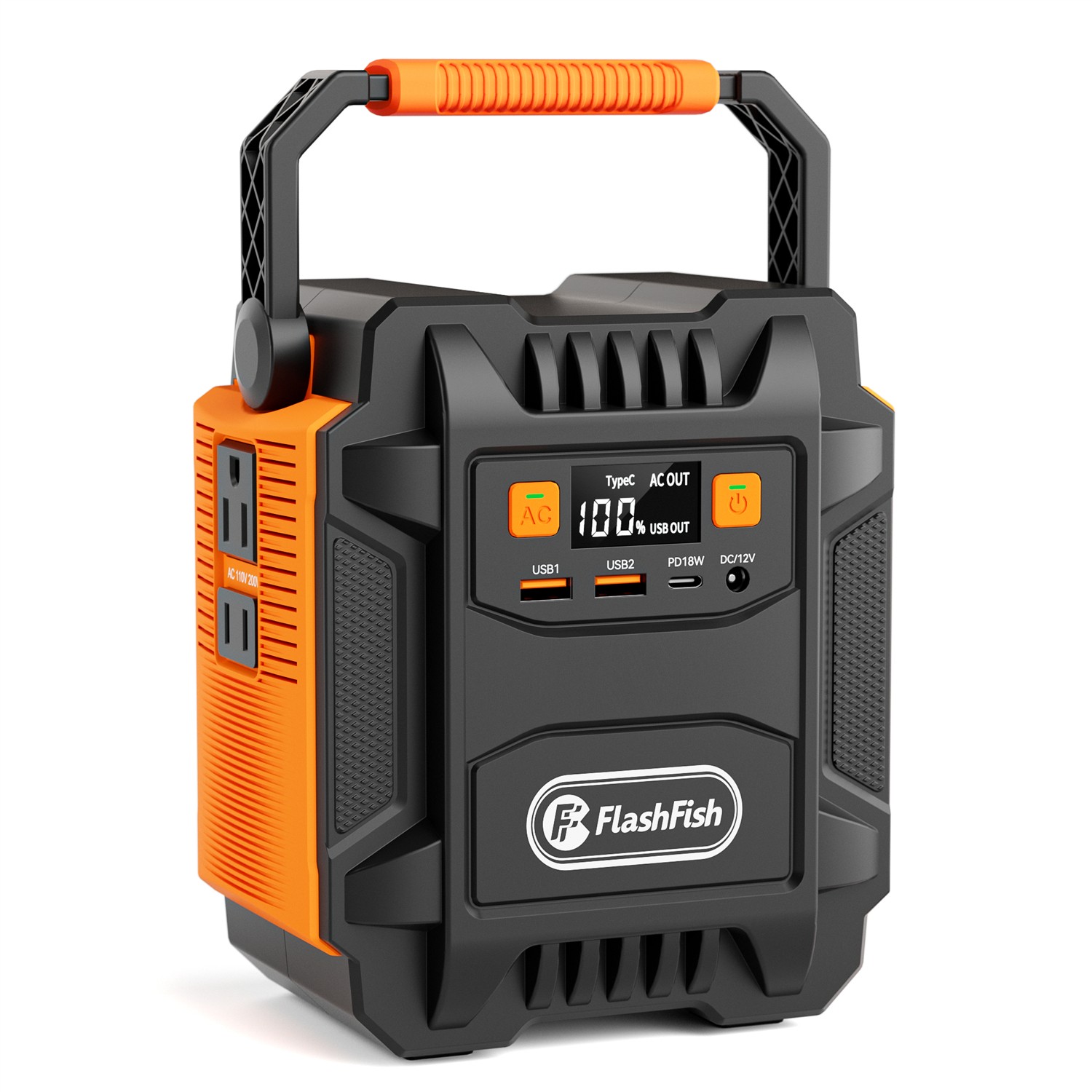 FlashFish A201 200W Portable Power Station 172.8Wh Solar Generator for Camping