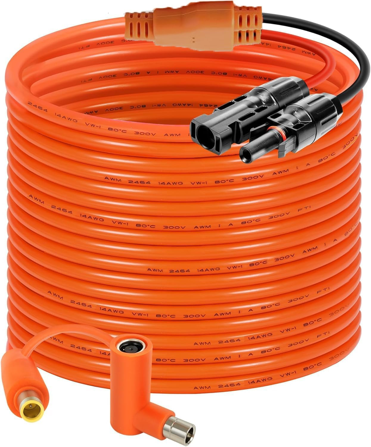 35FT Solar Connector to DC Adapter Cable, Heavy Duty for RV & Camping