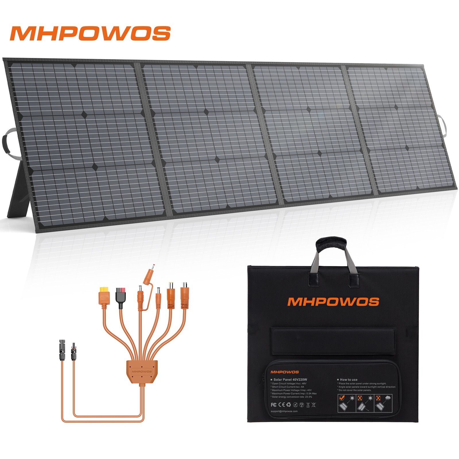 400W Solar Panel 110W 220W for Bluetti Elite 100 200 V2 Elite 300 400 Generator