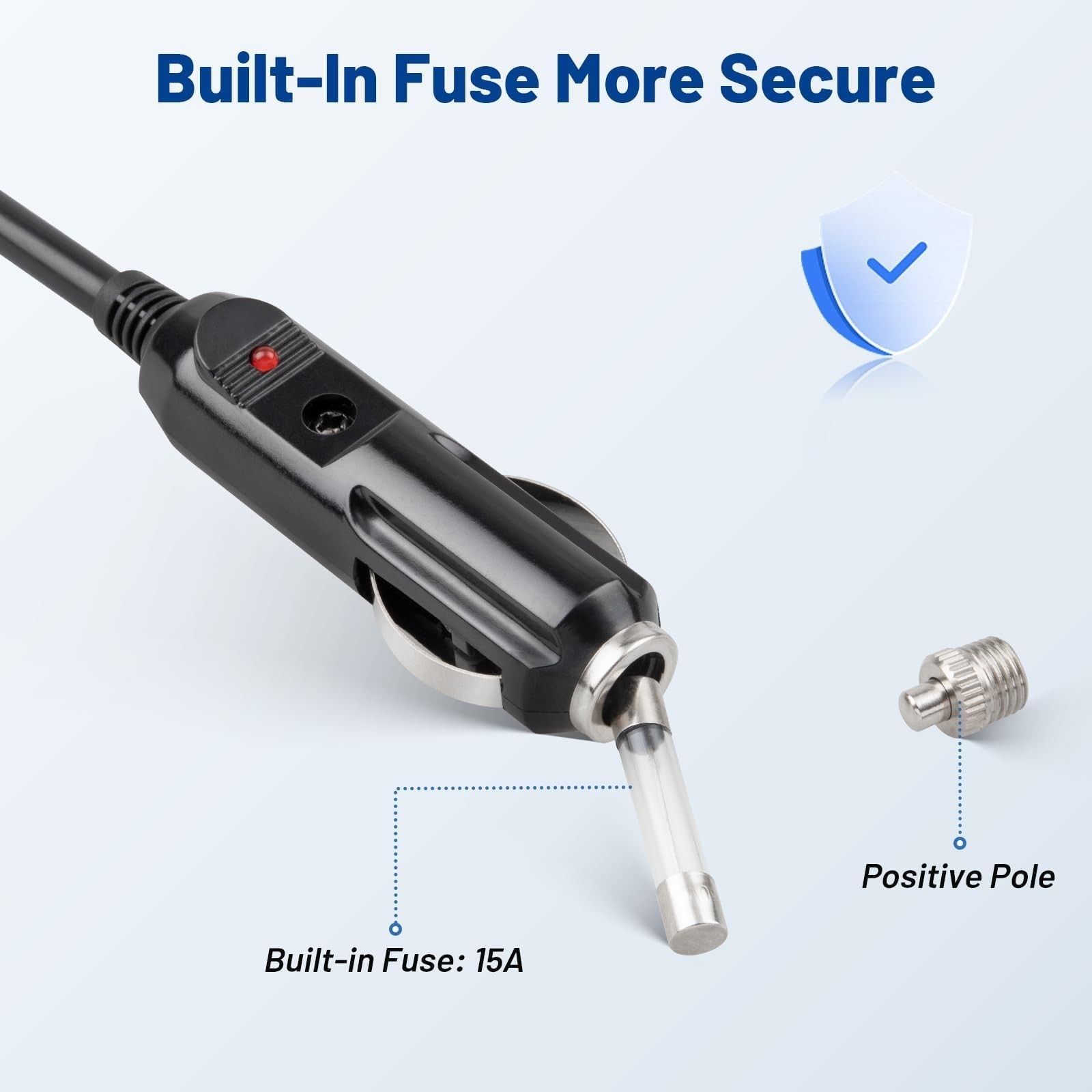 12V XT60 Car Cable for Bluetti EB55 & Anker 757/767, EcoFlow Delta/River Adapter