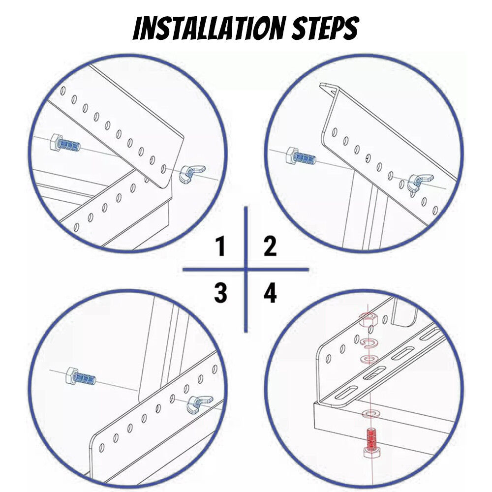 Adjustable Solar Panel RV Tilt Mount Brackets for RV Roof Boat Any Flat Surface