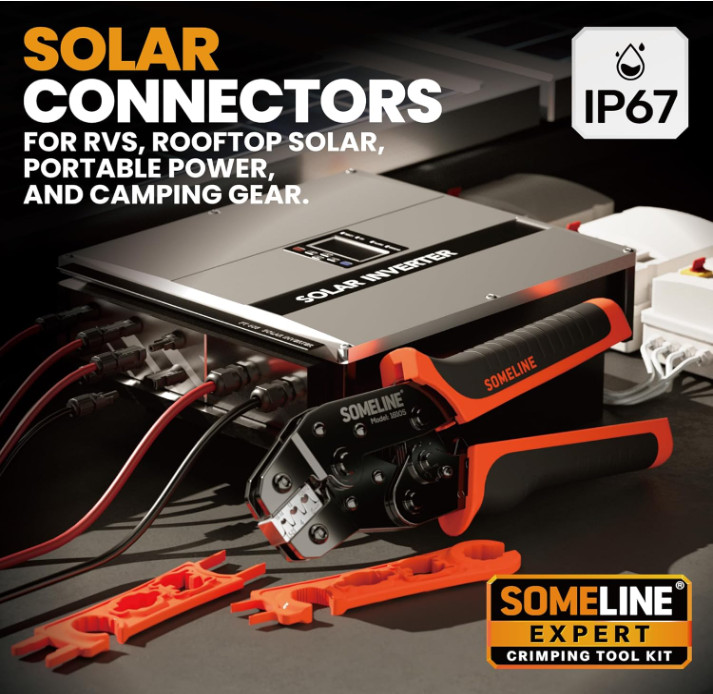 Crimpadora solar 14–10 AWG para conectores de cables de paneles solares