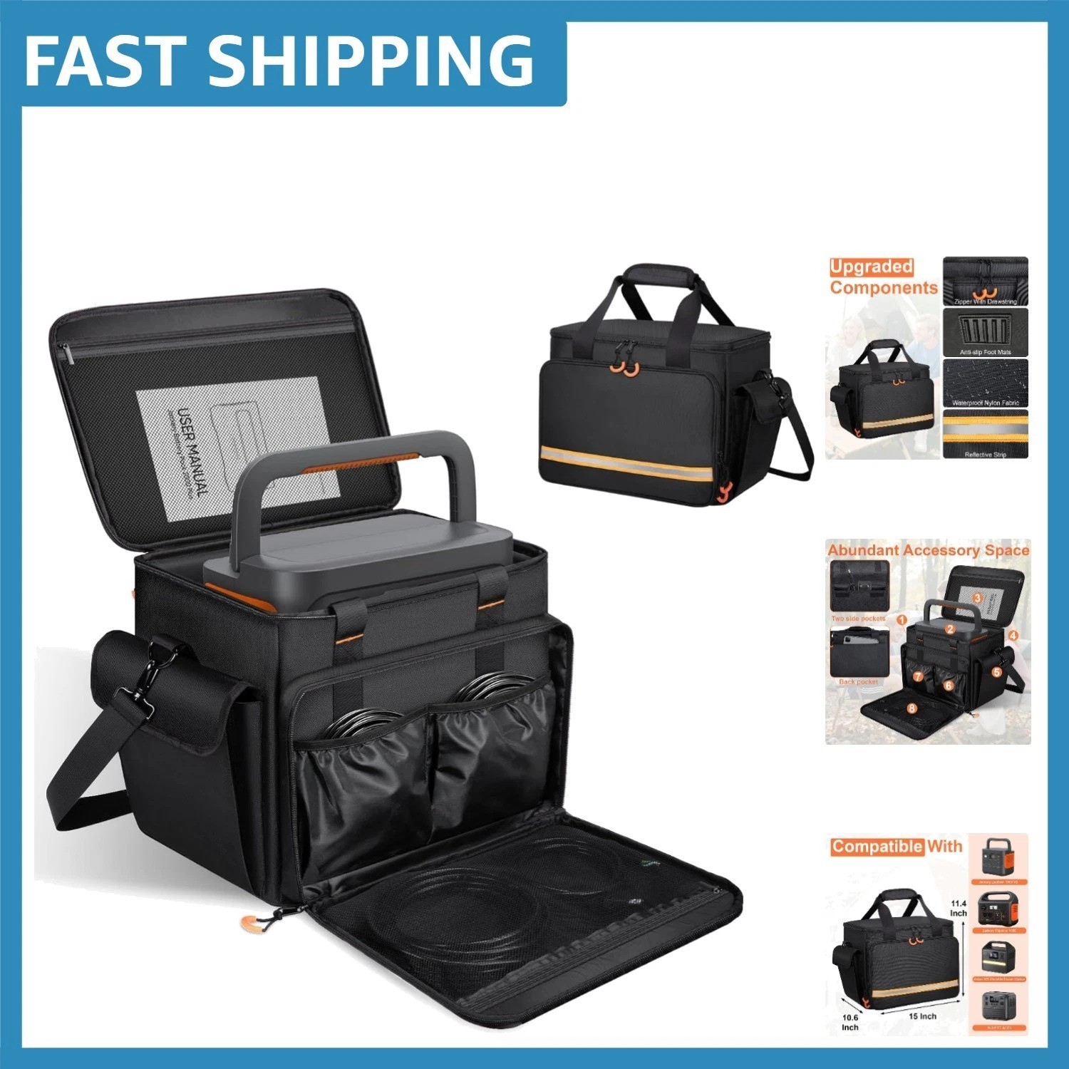 Luxury Portable Power Station Bag for Jackery Explorer 1000 – Water-Resistant!