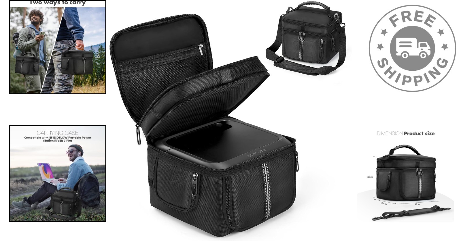 Outdoor Adventure Bag for ECOFLOW RIVER 3 Plus – Multi-Functional & Stylish